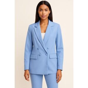 NWT Forever 21 Blue Double‎ Breasted Blazer Jacket Small - Womenswear